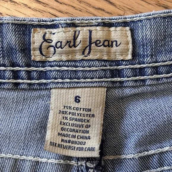 EARL JEANS Women's RN#89302 STRAIGHT‎ LEG Stretch Medium Wash - Size 6 - Picture 13 of 14